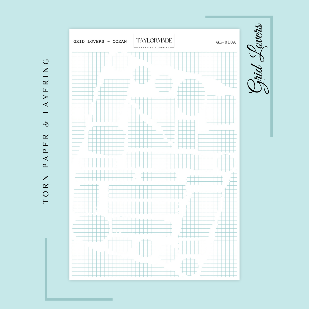 GL010A - Ocean - Grid Lovers Torn Strips and Layering