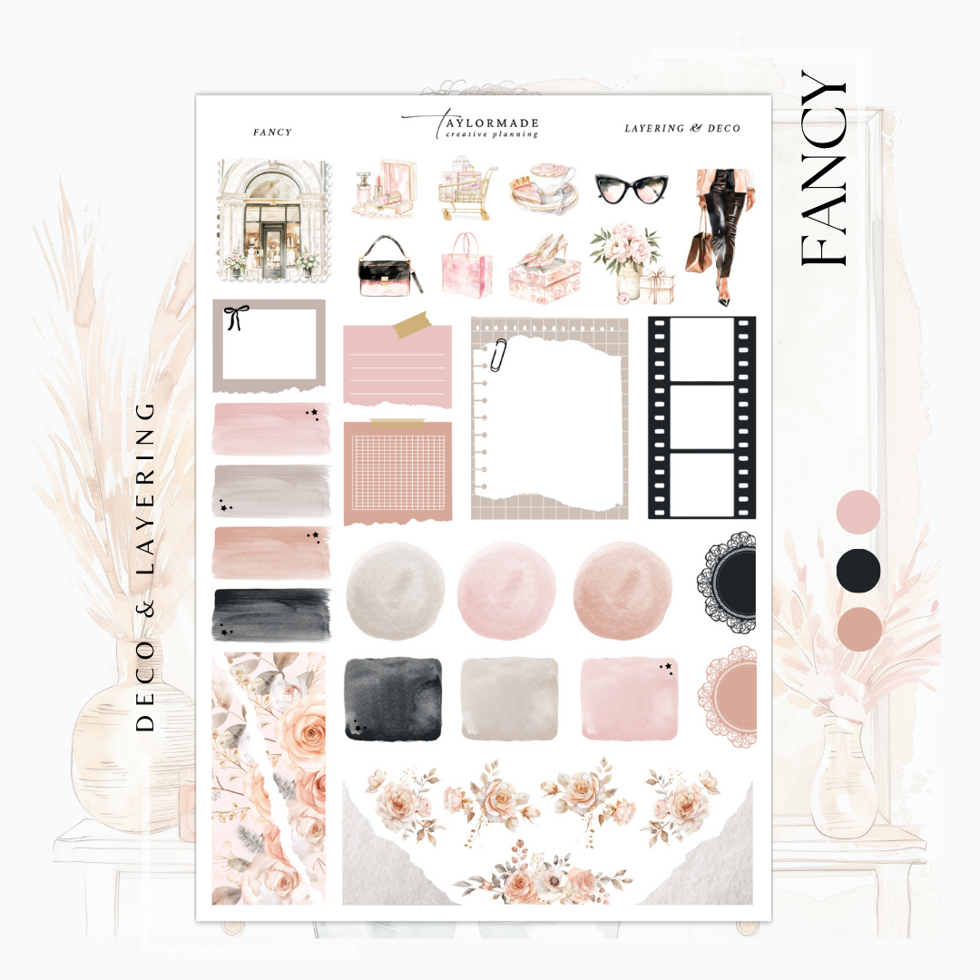 Fancy Weekly Kit - Rose Gold Foil
