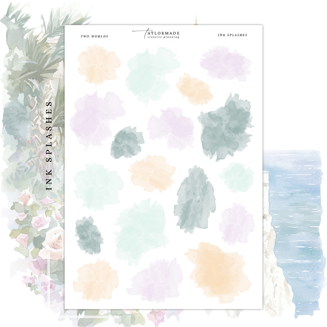 Two Worlds - Ink Splashes