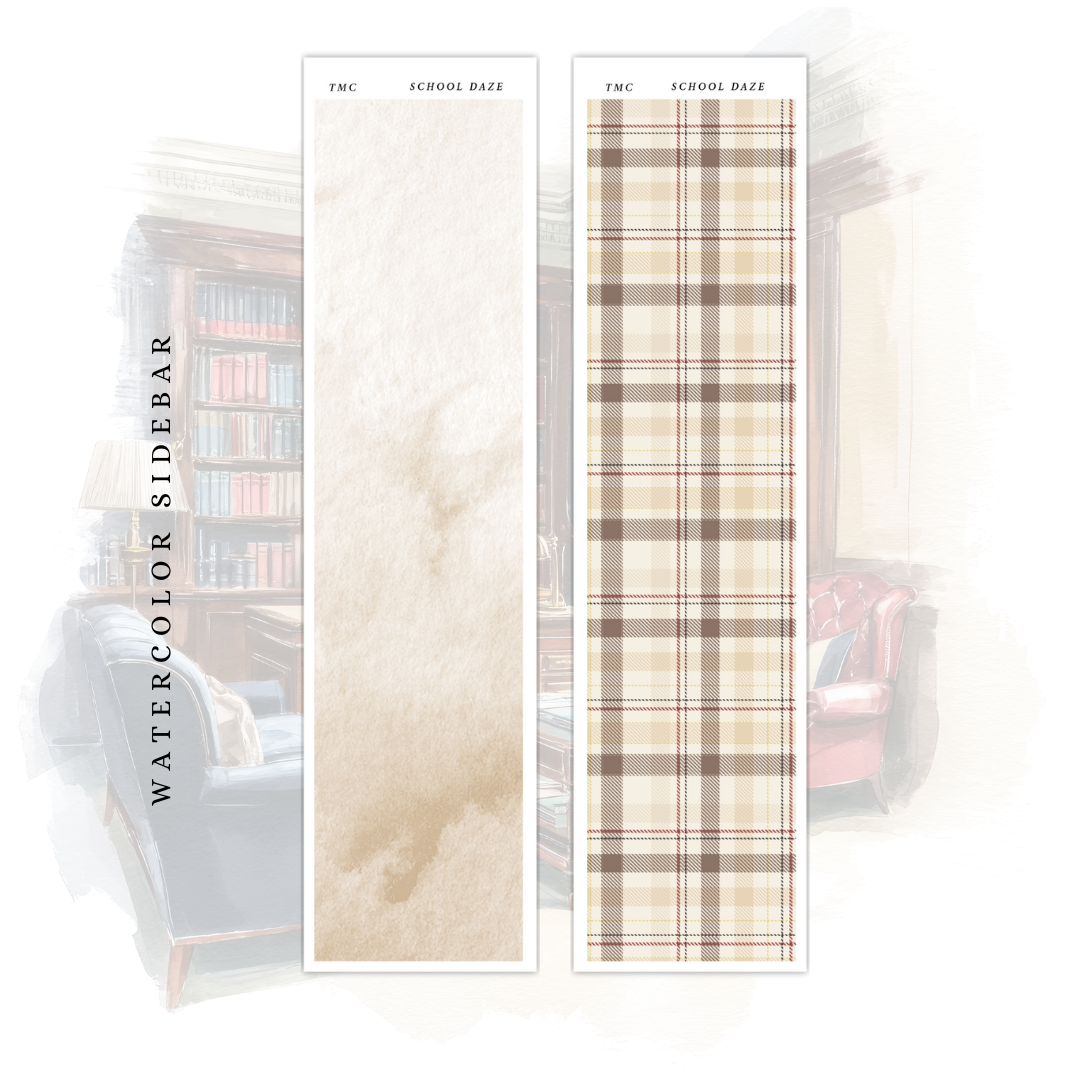 School Daze - Watercolor Sidebar