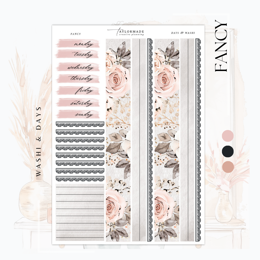 Fancy Weekly Kit - Rose Gold Foil