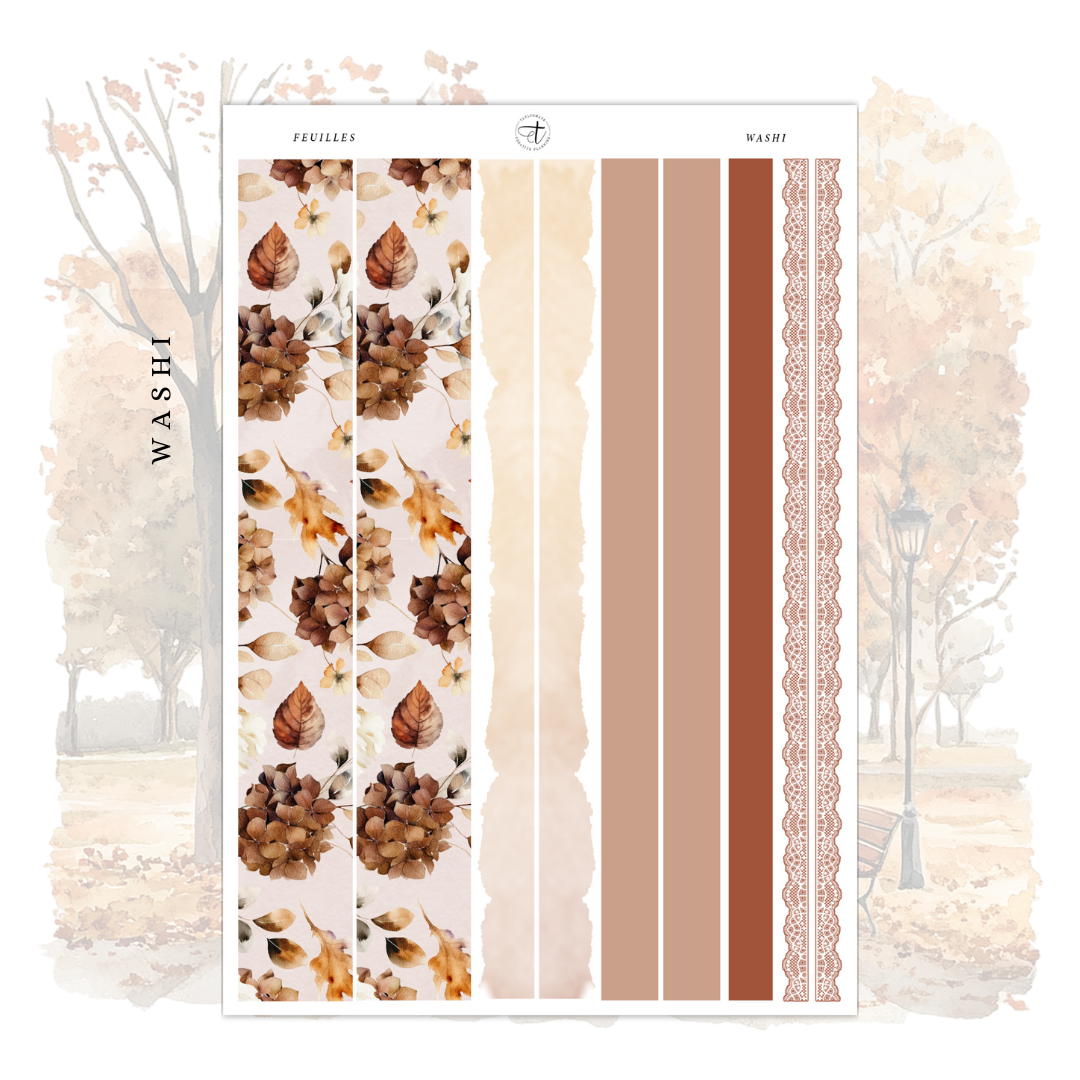 Feuilles - Washi Strips