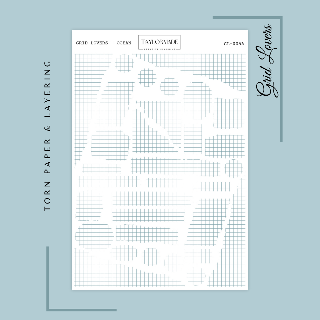 GL005A - Ocean - Grid Lovers Torn Strips and Layering