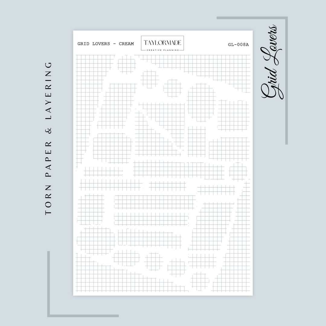 GL008A - Powder - Grid Lovers Torn Strips and Layering