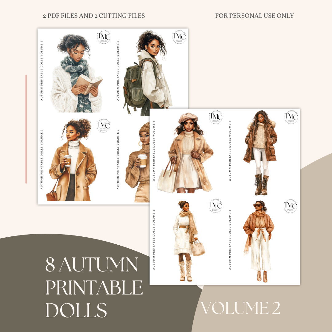 Autumn Printable Dolls Volume 2