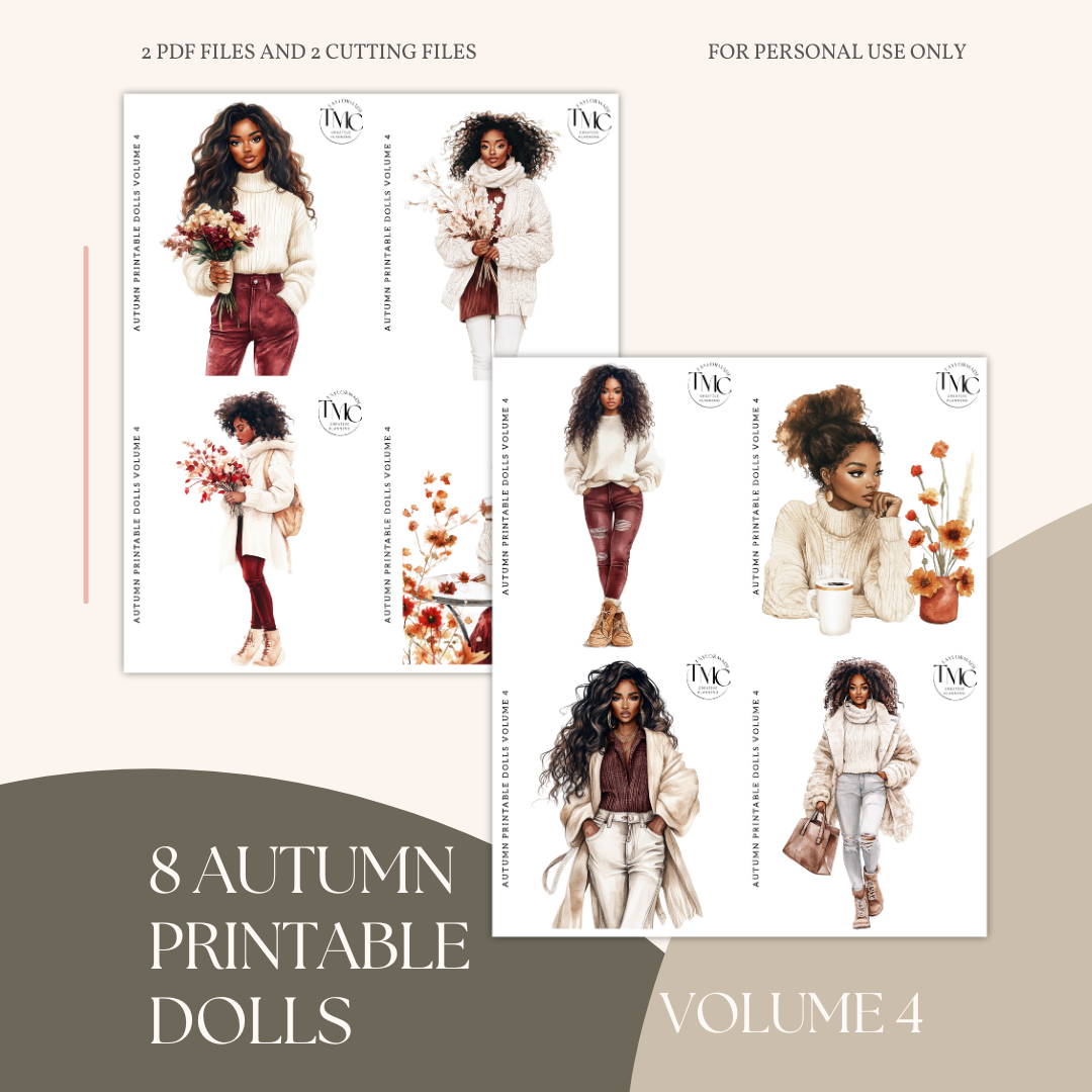 Autumn Printable Dolls Volume 4