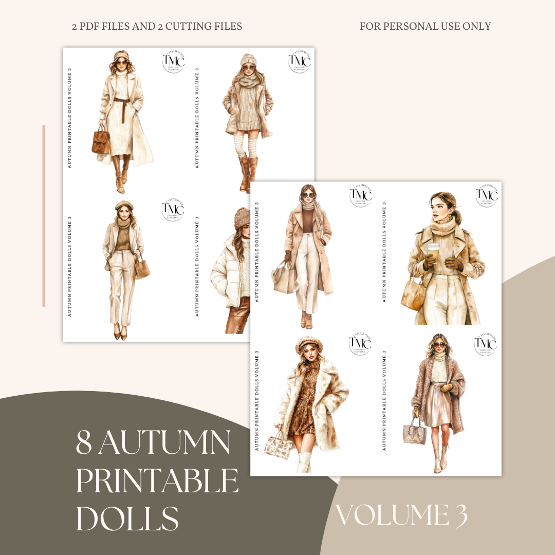 Autumn Printable Dolls Volume 3