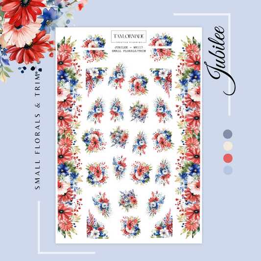 WK117 - Small Florals and Trim - Jubilee Add-On Sheet