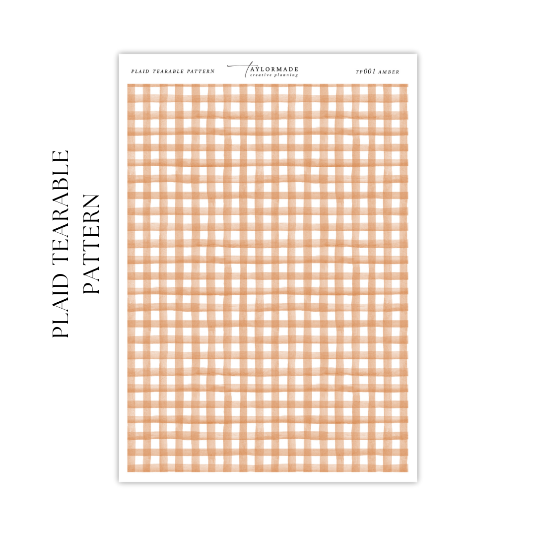 Plaid Tearable Pattern - Amber