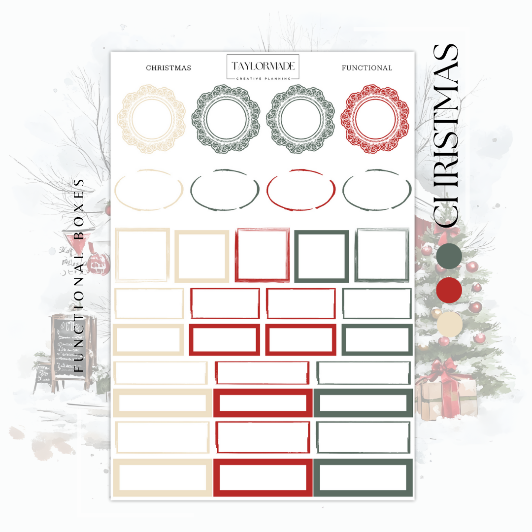 Christmas Weekly Kit - Light Gold Foil