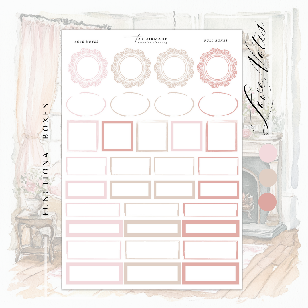 Love Notes Weekly Kit - Rose Gold Foil