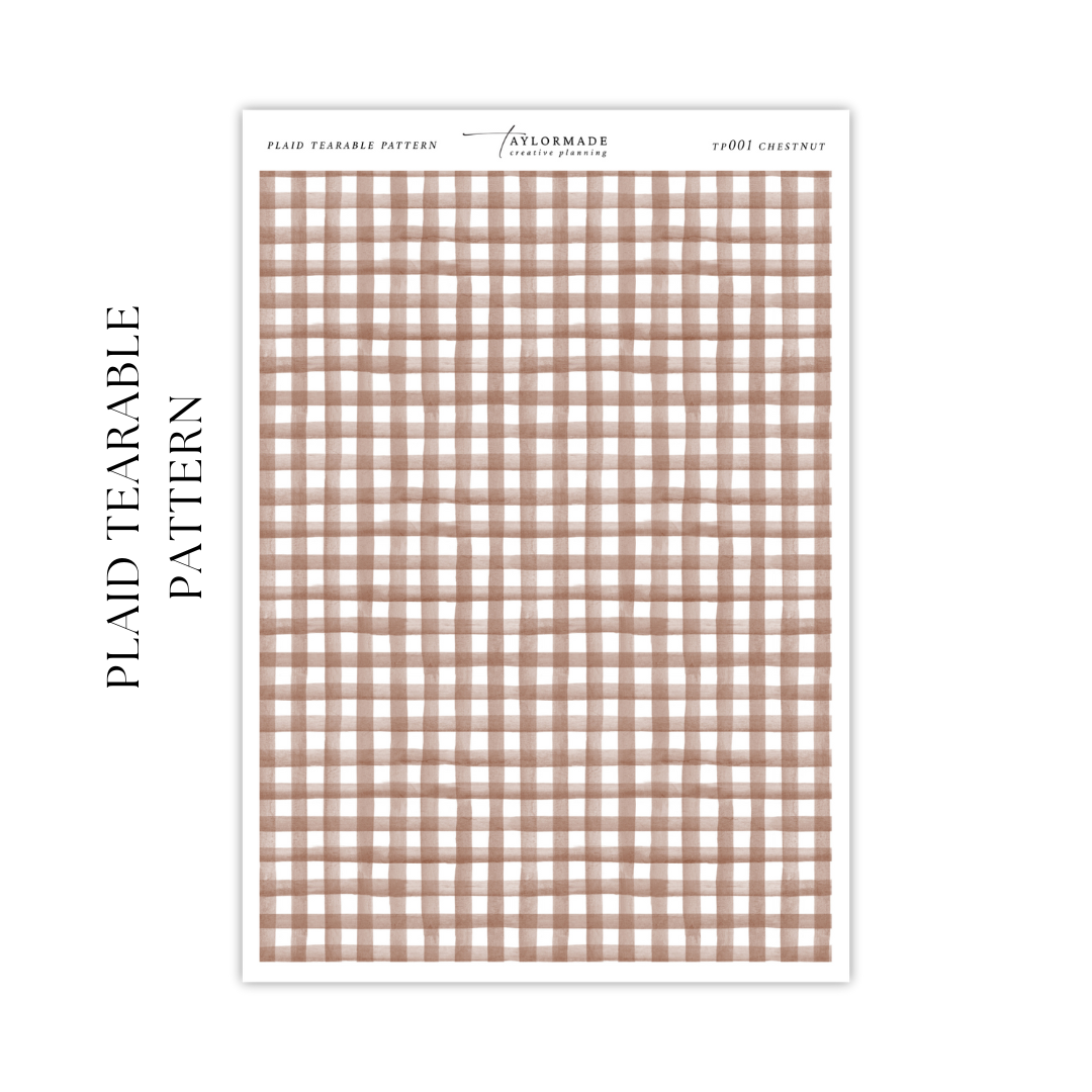 Plaid Tearable Pattern - Chestnut