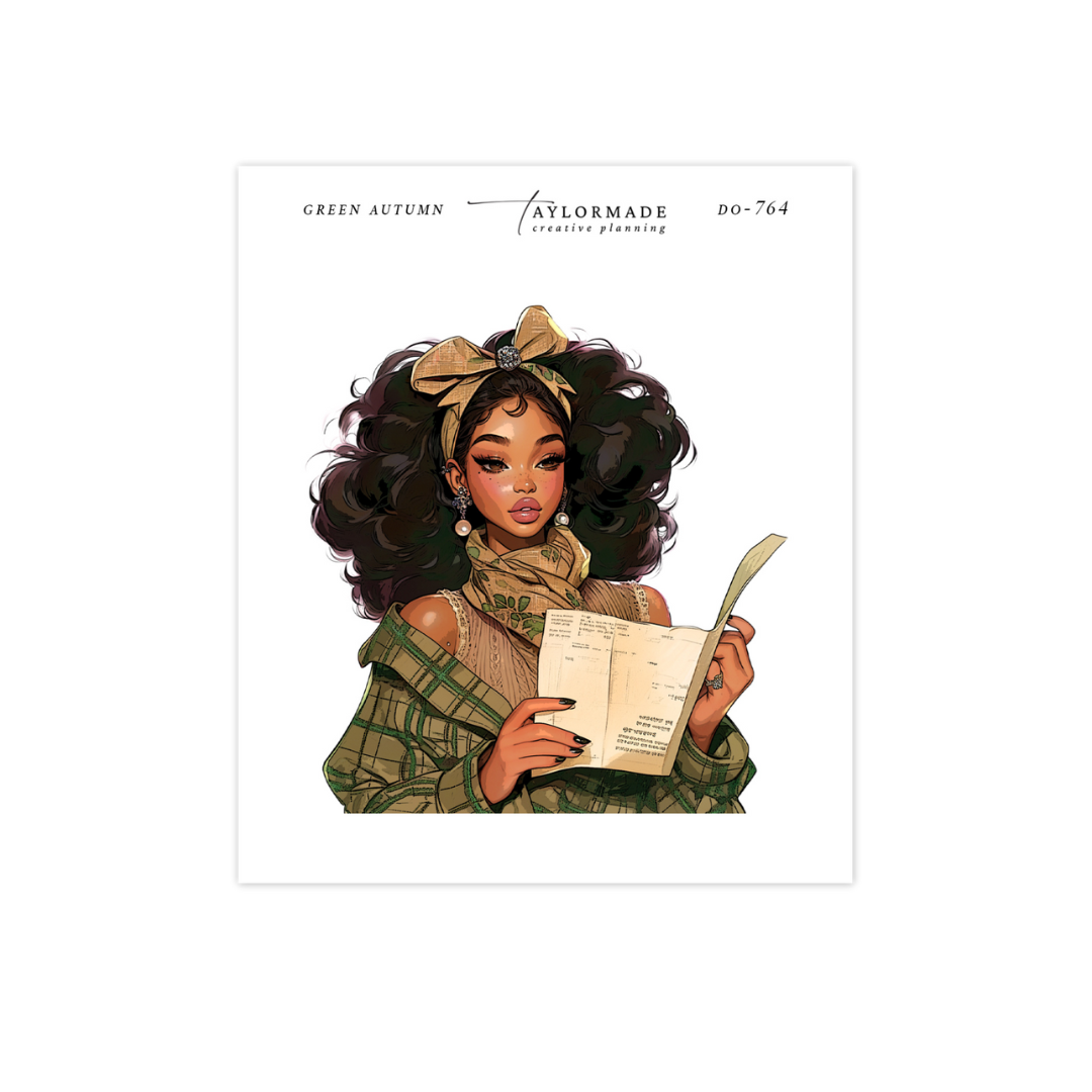 D0-764   Green Autumn Fashion Doll