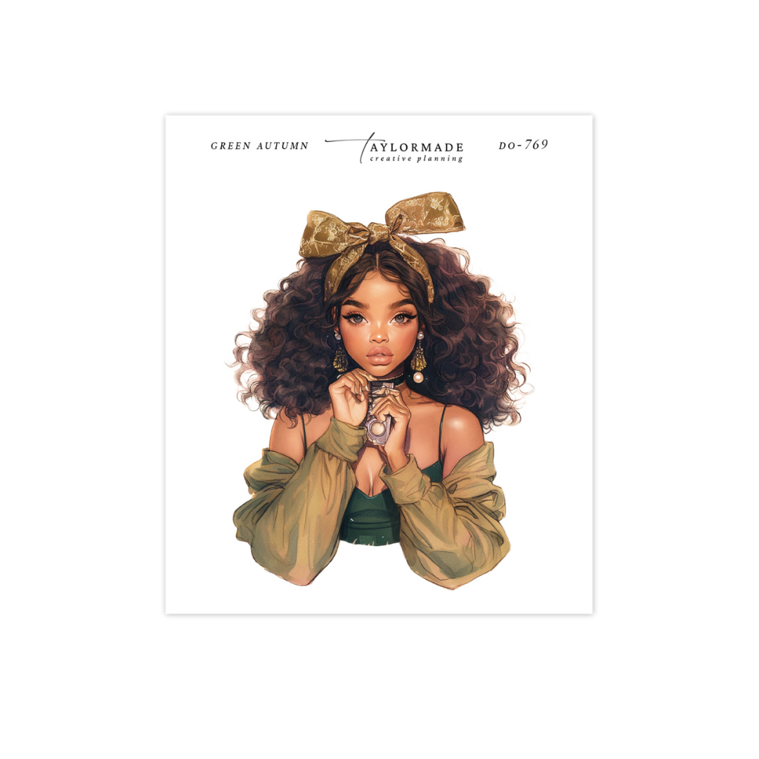 D0-769   Green Autumn Fashion Doll