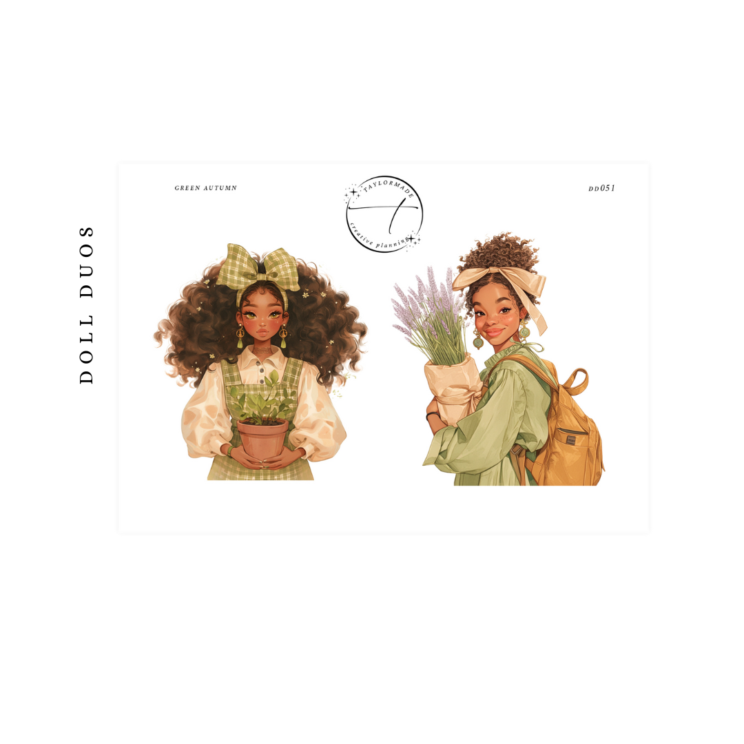 DD-051 Green Autumn Fashion Doll  Duos
