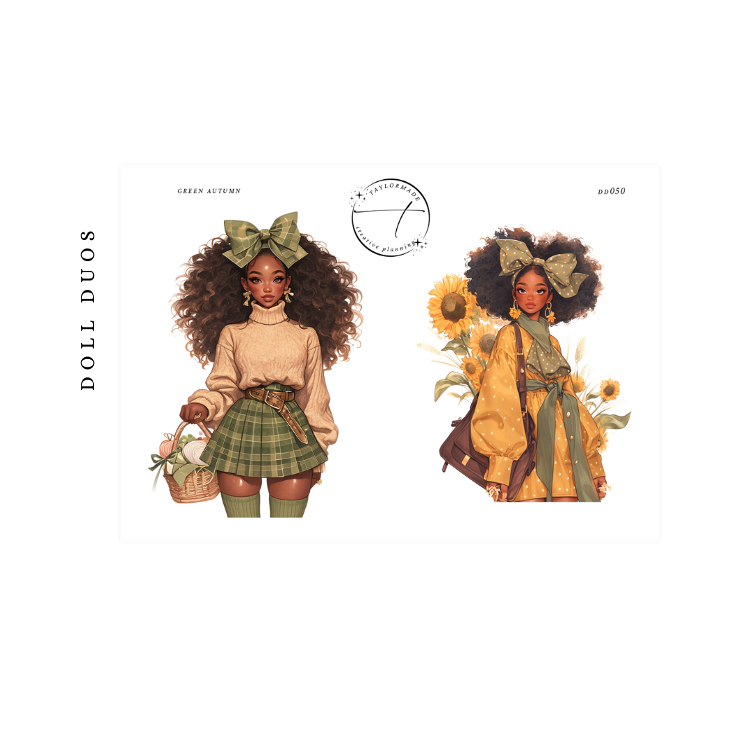 DD-050 Green Autumn Fashion Doll Duos
