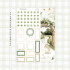 Gentle - Silver Foiled April Monthly Planner Sticker Kit (7x9 Narrow)