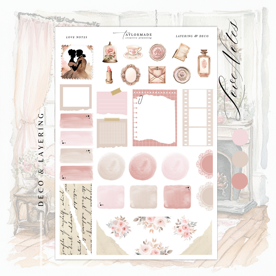 Love Notes Weekly Kit - Rose Gold Foil