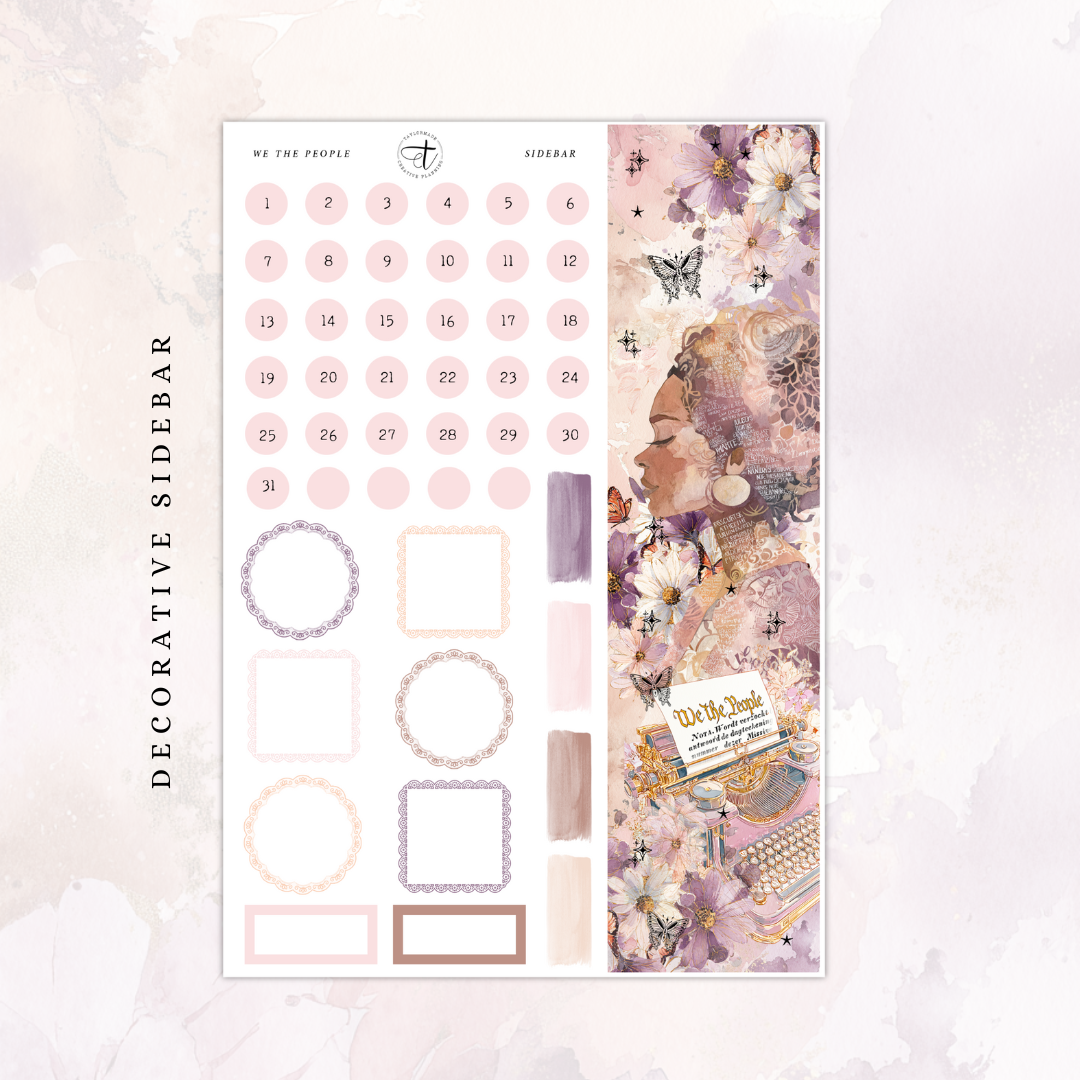 We the People -  February Monthly Planner Sticker Kit