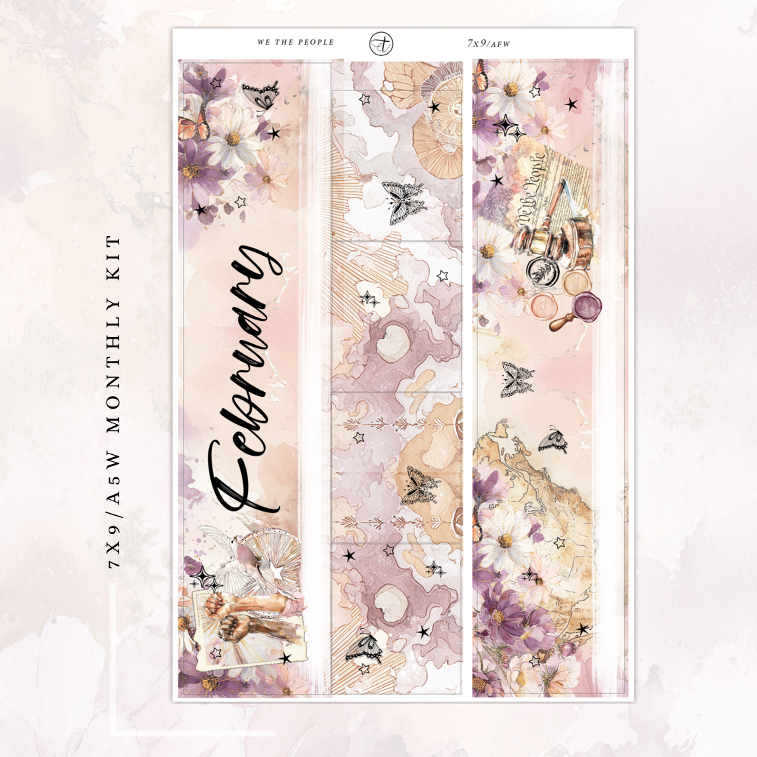 We the People -  February Monthly Planner Sticker Kit