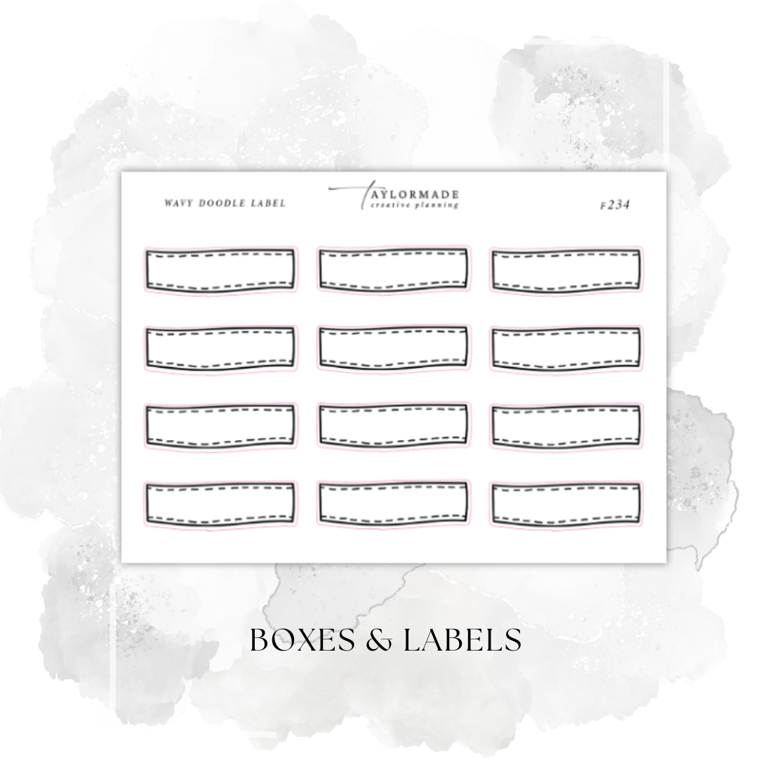 F234 - Foiled Wavy Doodle Label