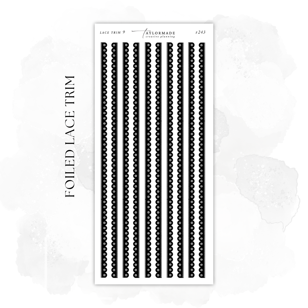 F243 - Foiled Lace Trim 9