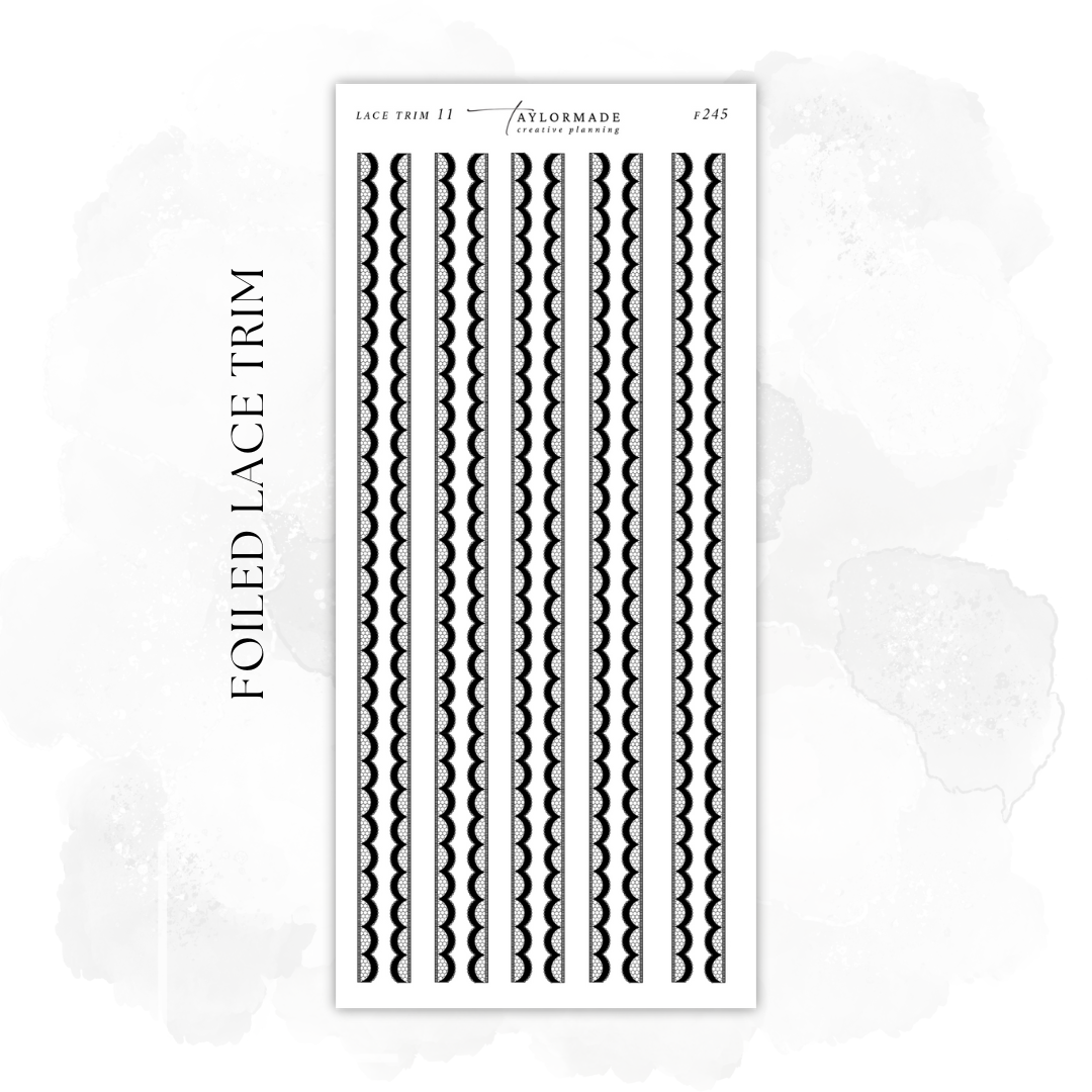 F245 - Foiled Lace Trim 10 – Taylormade Creative Planning