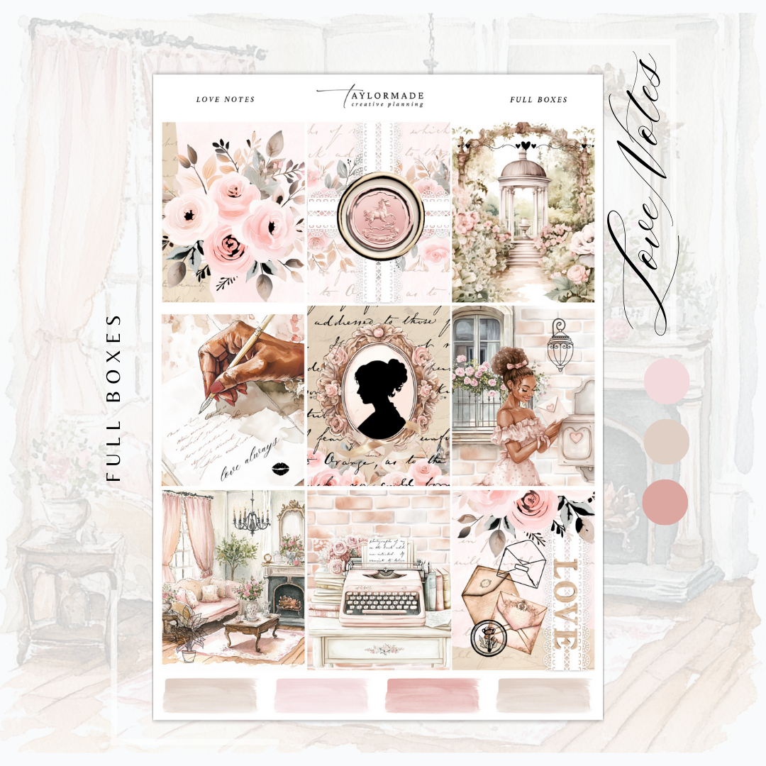 Love Notes Weekly Kit - Rose Gold Foil