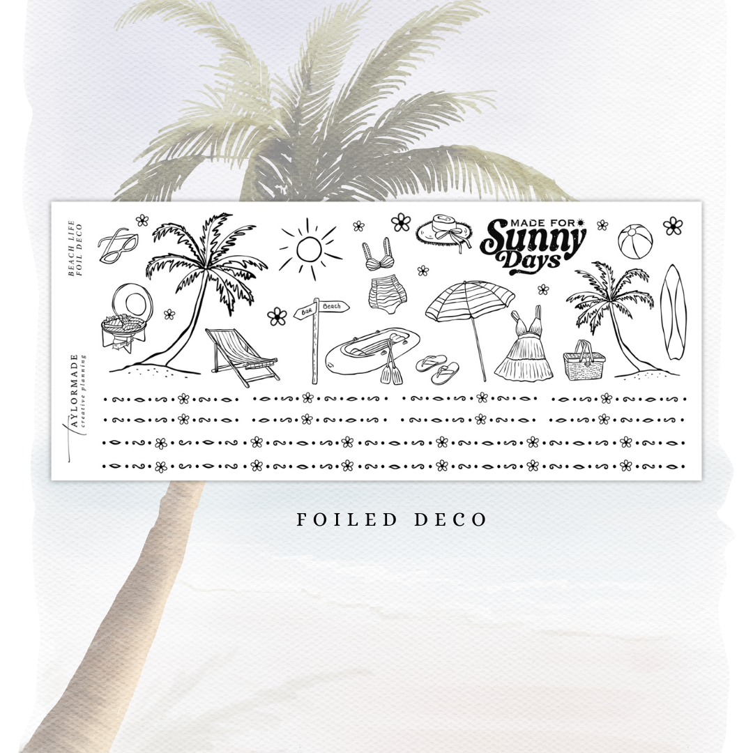 Beach Life - Foiled Deco