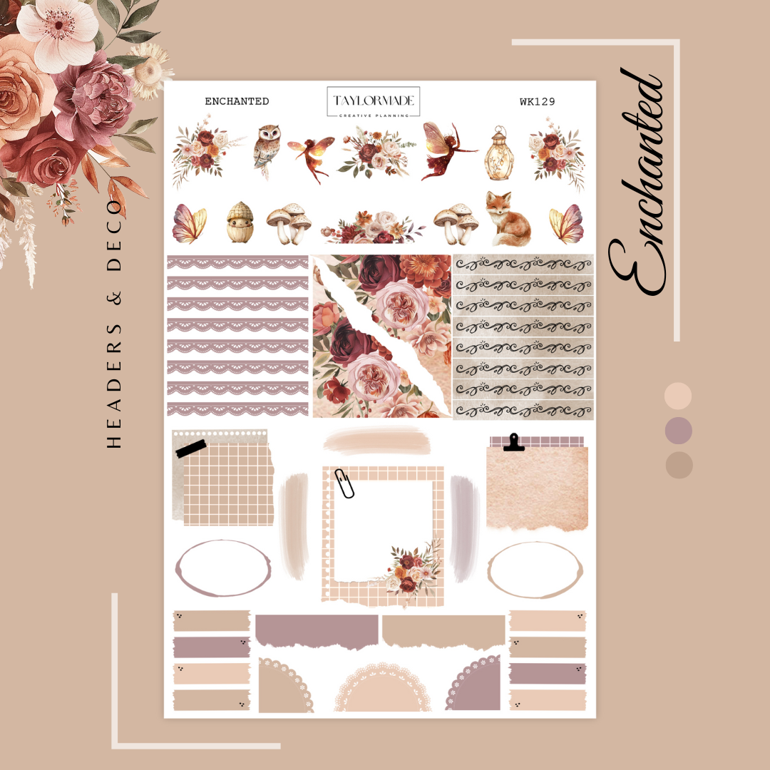 WK129 - Enchanted -  Rose Gold Foil Weekly Kit