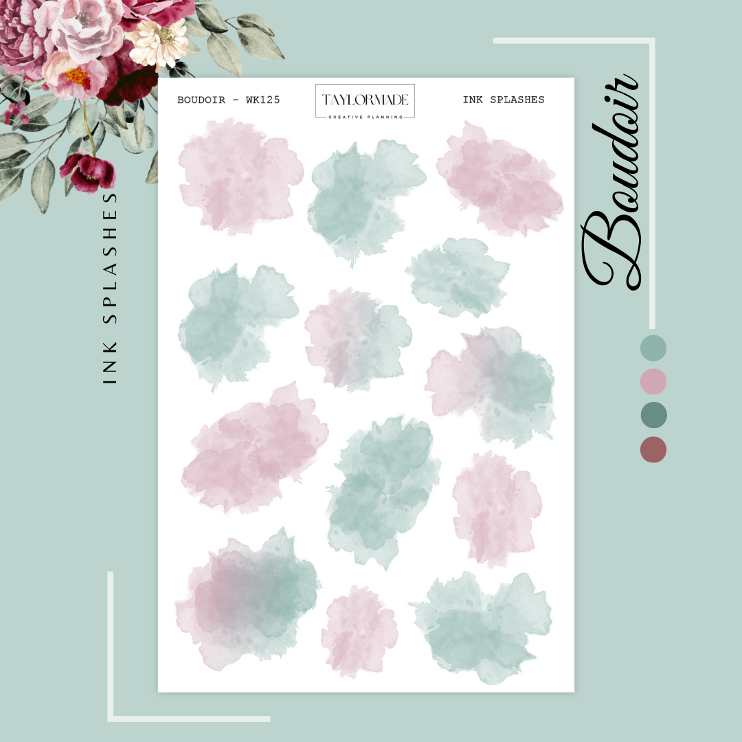 WK125 - Ink Splashes - Boudoir Add-On Sheet