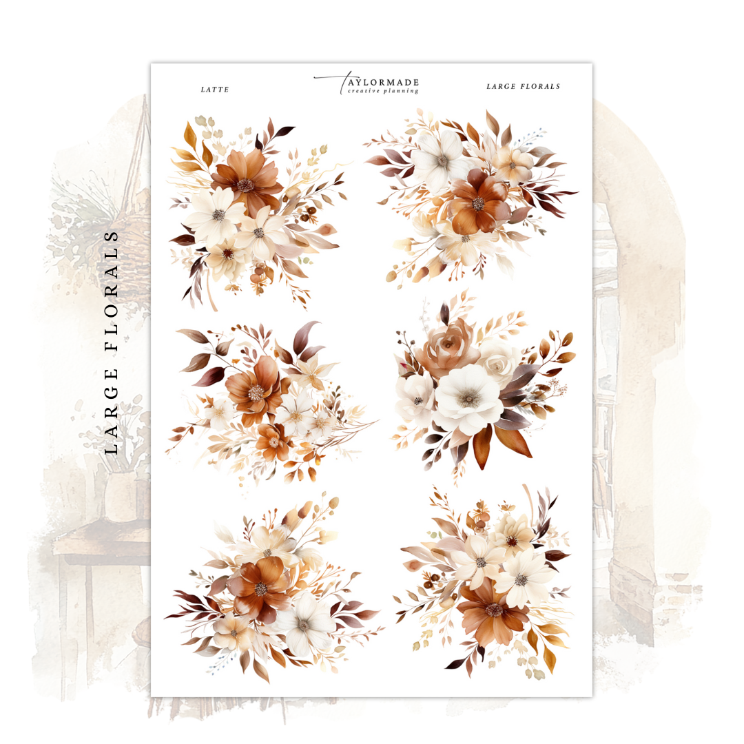 Latte - Large Florals