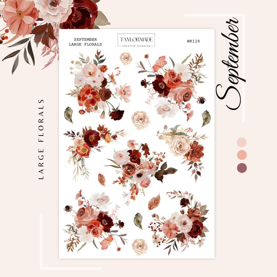 WK124 - Large Florals - September Add-On Sheet