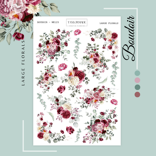 WK125 - Large Florals - Boudoir Add-On Sheet