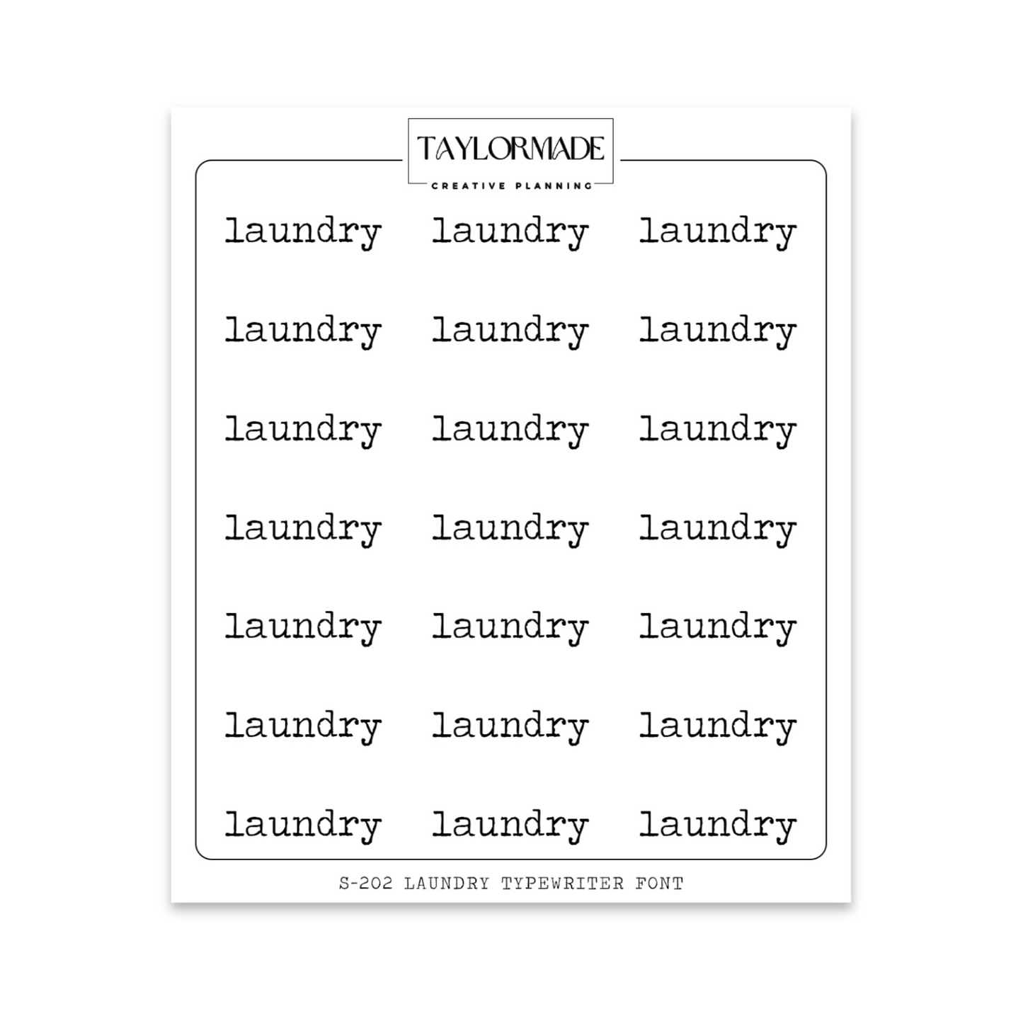 S202 - Laundry Typewriter Font