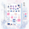 2025 -  Silver Foiled January Monthly Planner Sticker Kit