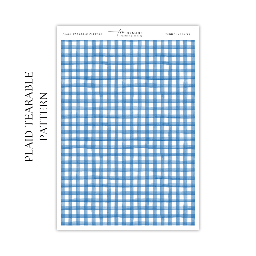 Plaid Tearable Pattern - Sapphire