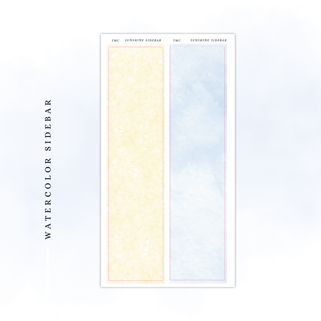 Sunshine  - Watercolor Sidebar