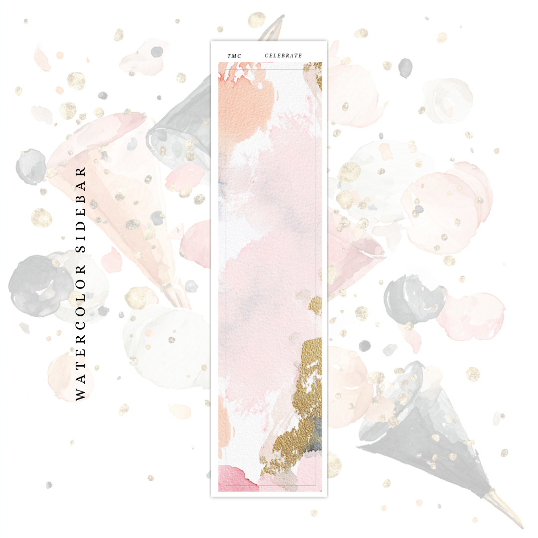 Celebrate - Watercolor Sidebar