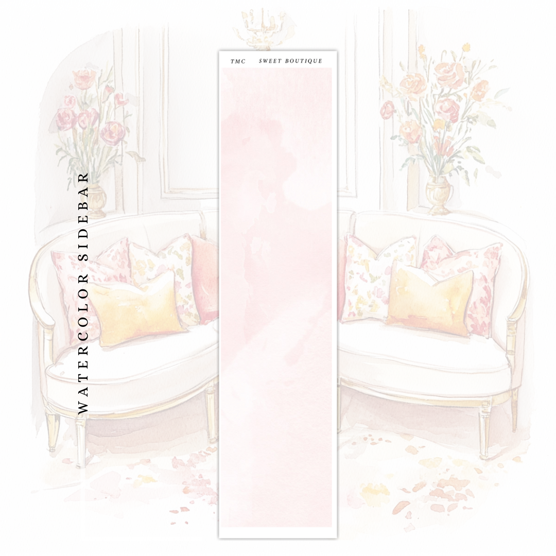 Sweet Boutique  - Watercolor Sidebar