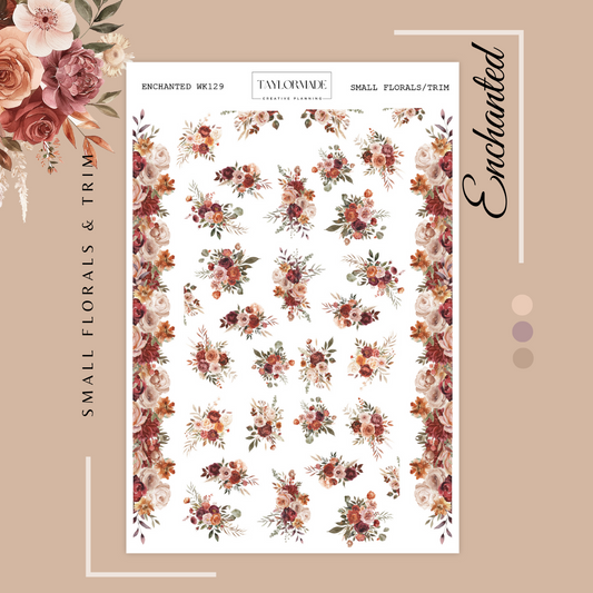 WK129 - Small Florals and Trim - Enchanted Add-On Sheet