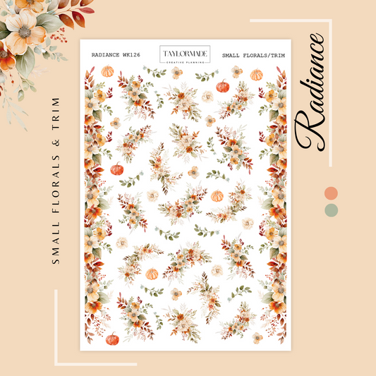 WK126 - Small Florals and Trim - Radiance  Add-On Sheet