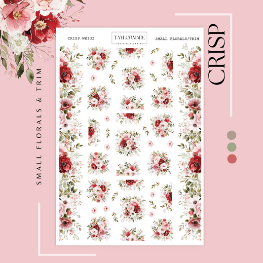 WK132 - Small Florals and Trim - Crisp Add-On Sheet