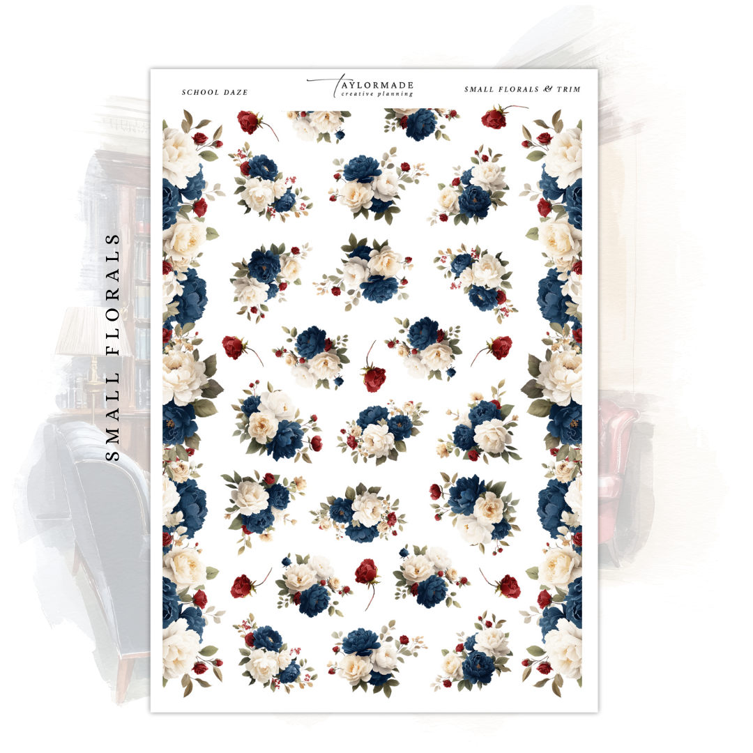 School Daze - Small Florals & Trim