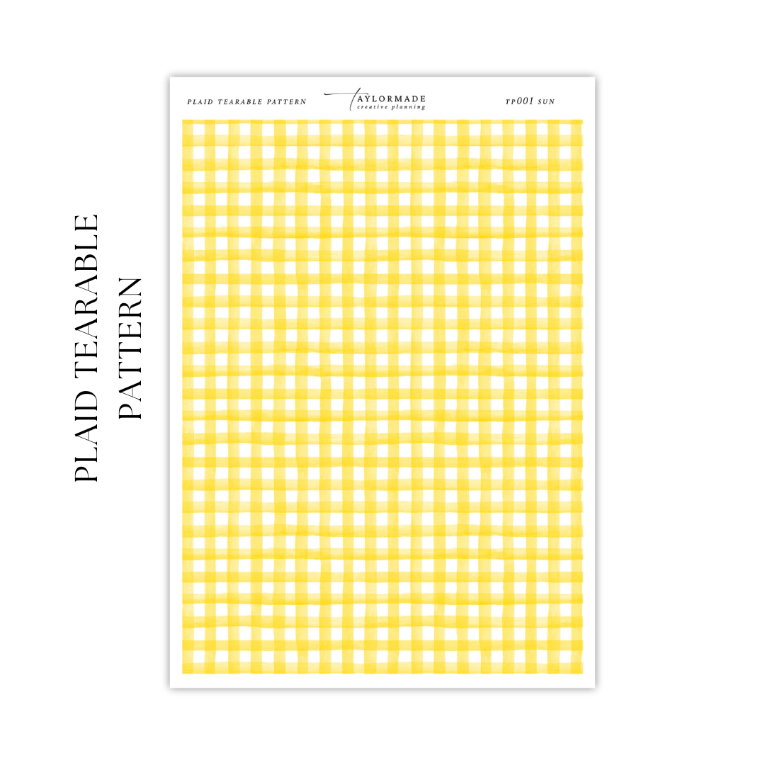 Plaid Tearable Pattern - Sun