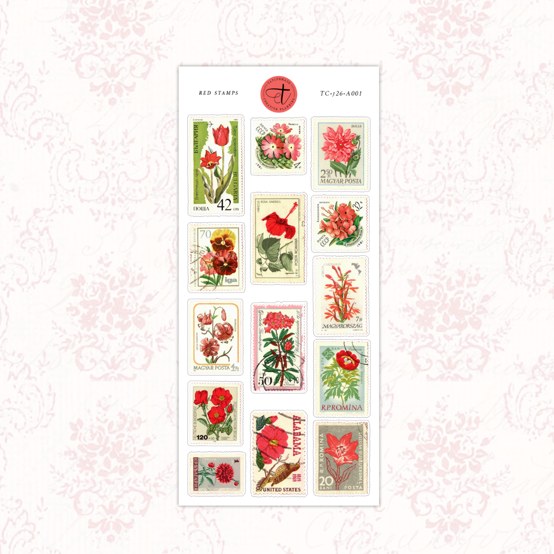 Red Postage Stamps