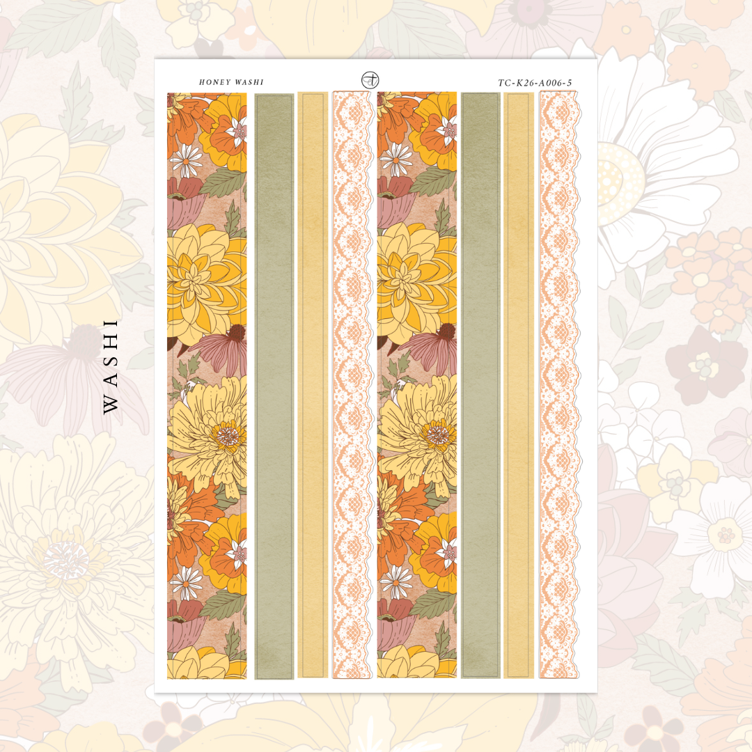 Honey Washi Strips
