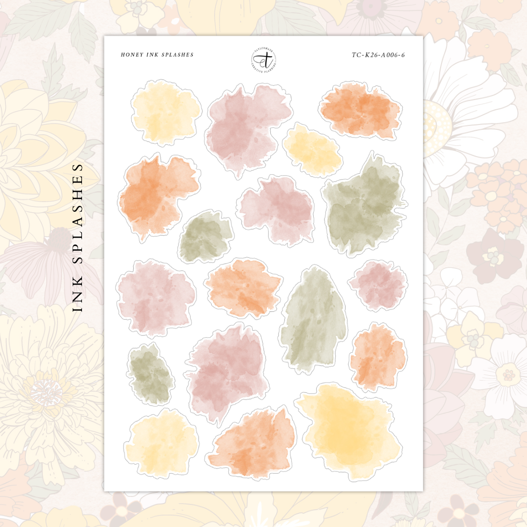 Honey Ink Splashes