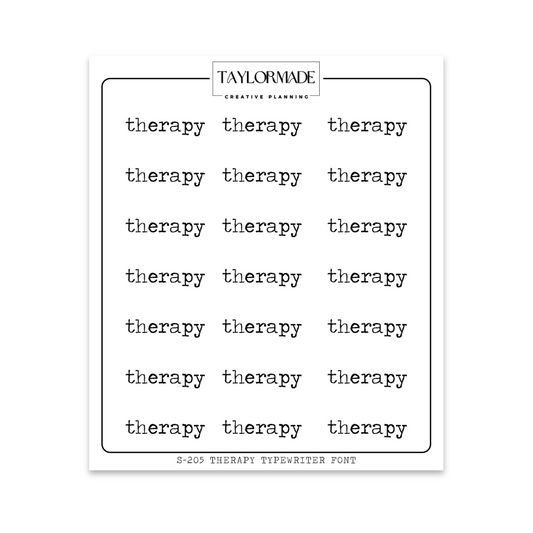 S205 - Therapy Typewriter Font