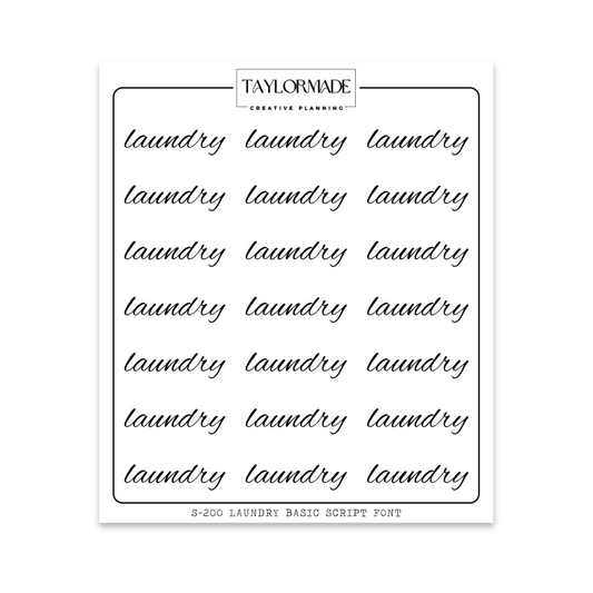 S200 - Laundry Basic Script Font